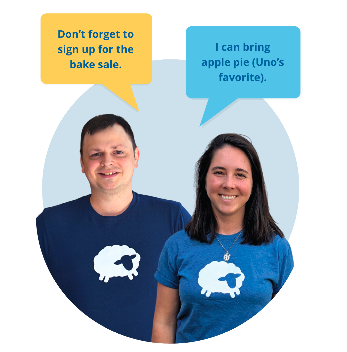 Smiling Happiness Engineers on the Flocknote vs Email Marketing Page
