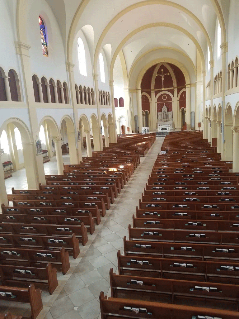 Interior of St. Catherine of Siena Parish in Wake Forest, North Carolina