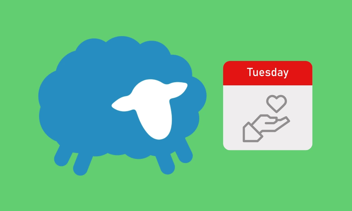 uno the sheep on giving tuesday
